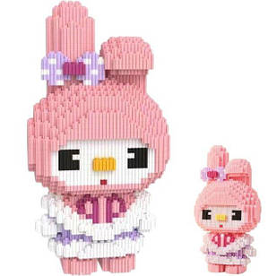 Конструктор Мелоді 25 см 3D Magic Blocks My Melody з мініблоків, наноблок 3D дитячі конструктори