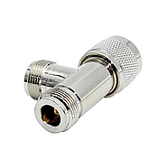 Сплиттер антенний N-Type Female на Male - Female (мама, тато), трійник розгалужувач для антен, перехідник, фото 3