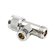Сплиттер антенний N-Type Female на Male - Female (мама, тато), трійник розгалужувач для антен, перехідник, фото 2