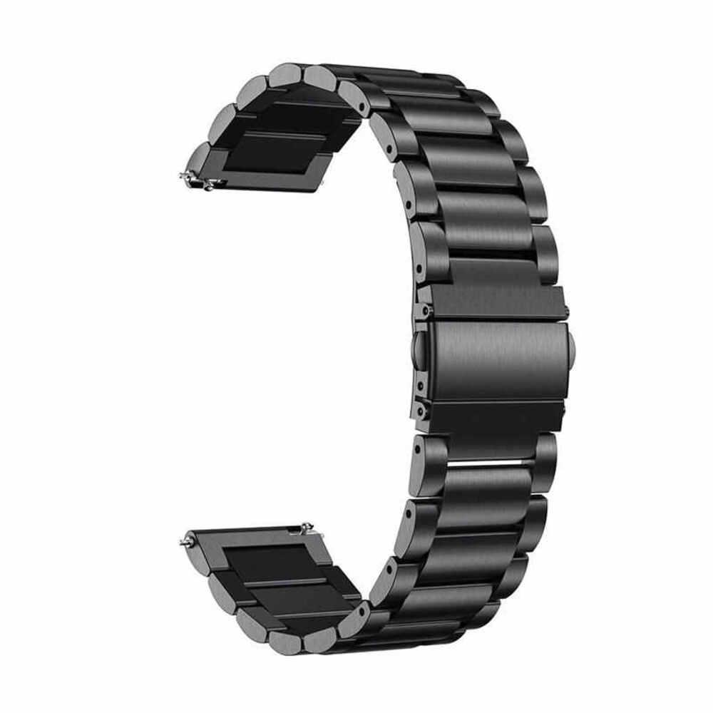 Ремінець металевий для годинника 22 мм Rolex Bead design чорний