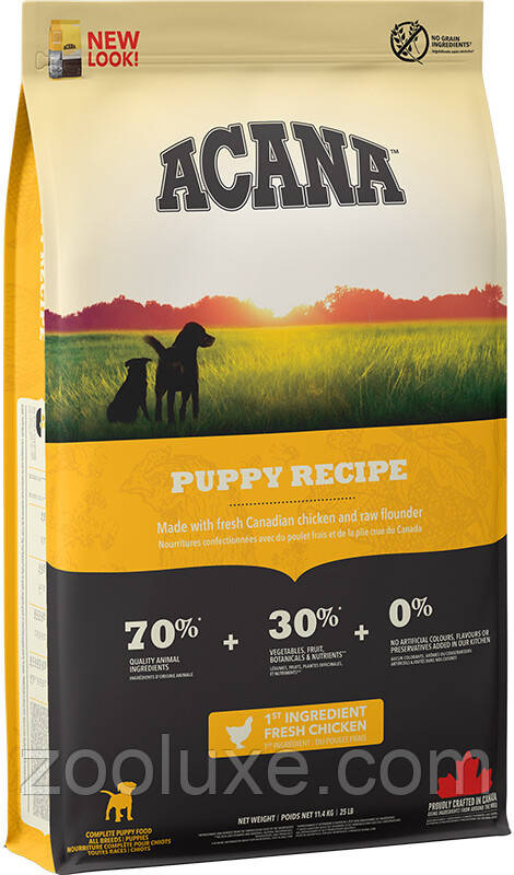 Acana Puppy Recipe 340 г корм для цуценят усіх порід Акана Паппі/сухий корм для собак курка