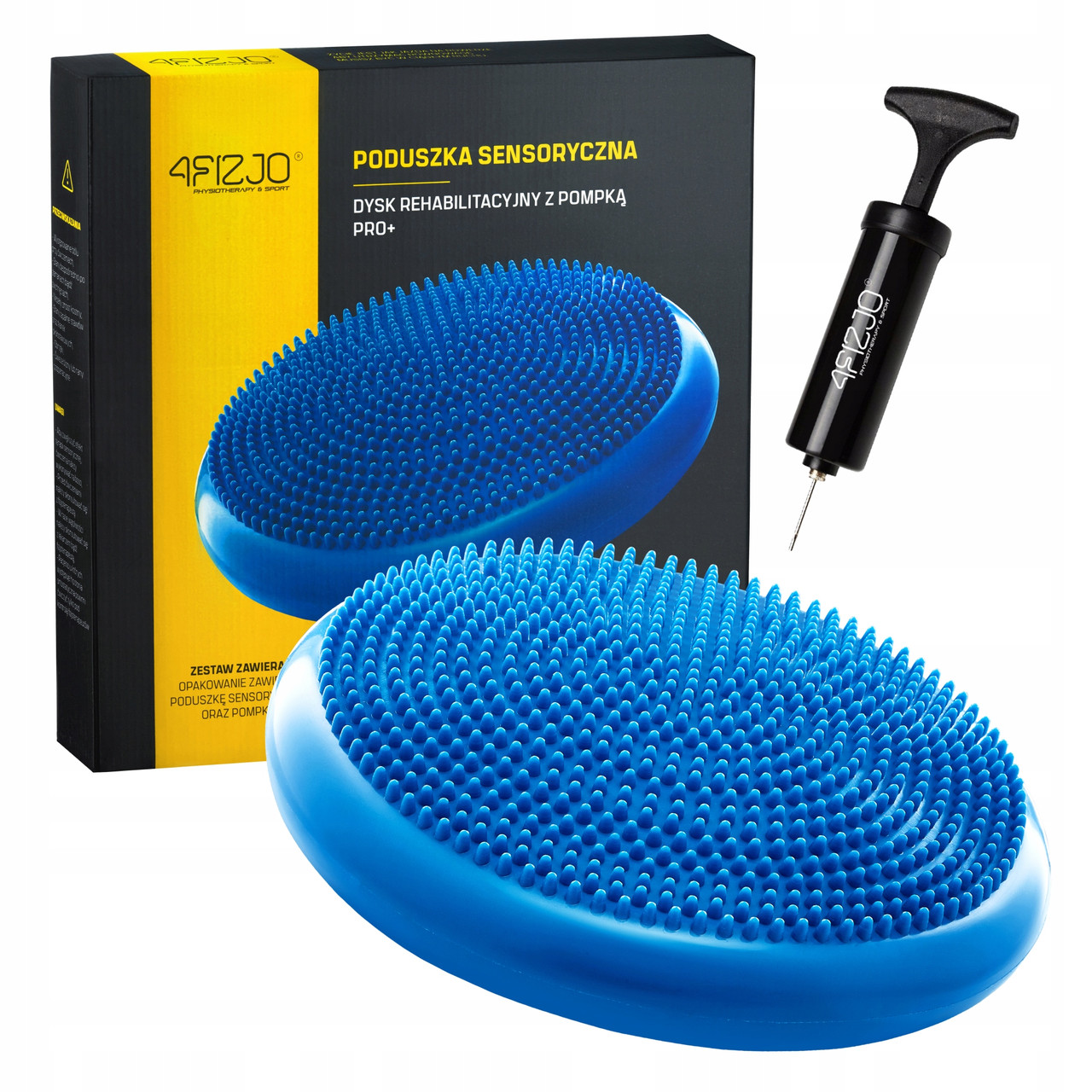 Балансувальна подушка-диск 4FIZJO PRO+ 33 см сенсомоторна,масажна Blue (P-5907222931929)