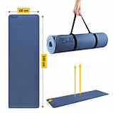 Килимок (мат) спортивний 4FIZJO TPE 180 x 60 x 0.6 см для йоги та фітнесу Blue/Sky Blue (P-5907739310132), фото 8
