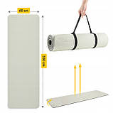 Килимок (мат) спортивний 4FIZJO TPE 180 x 60 x 0.6 см для йоги та фітнесу Grey/Black (P-5907739317100), фото 7