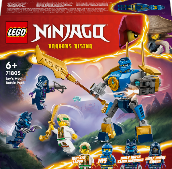 Конструктор LEGO NINJAGO Бойовий набір робота Джея 78 деталей