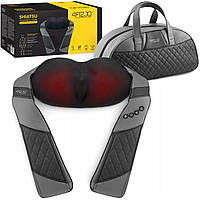 Накидка-масажер 4FIZJO Shiatsu Luxury+ для шиї та спини, акумуляторний Grey (P-5907739319104)