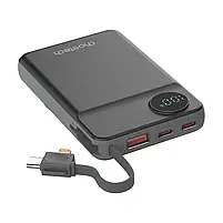 Повербанк 10000mAh Choetech B695 Black QC3.0 PD3.0 бездротова зарядка смартфонів та Apple Watch (43-00131), фото 4