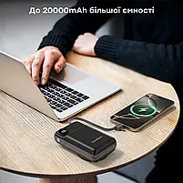 Повербанк 20000mAh Choetech B696 Black QC3.0 PD3.0 бездротова зарядка смартфонів та Apple Watch (43-00132), фото 7
