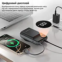 Повербанк 20000mAh Choetech B696 Black QC3.0 PD3.0 бездротова зарядка смартфонів та Apple Watch (43-00132), фото 8