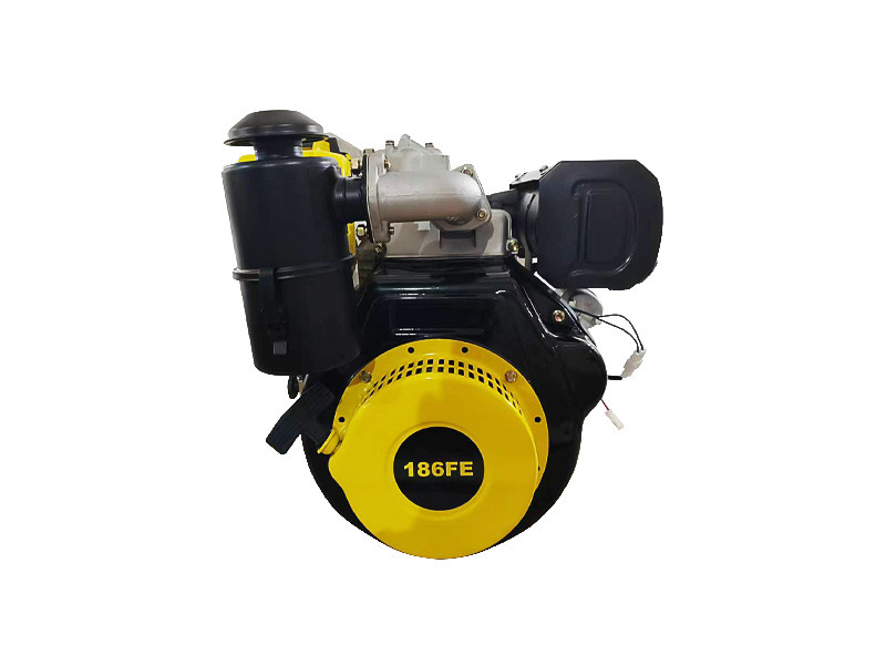 Двигун дизельний 186FE під шліци діаметр 25 мм 8 к.с. з електростартером YBX, фото 1