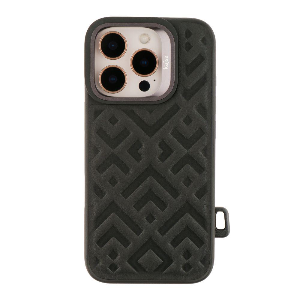 Чохол Kajsa Briquette Collection Rhombus with MagSafe для iPhone 16 Pro Max Колір Black