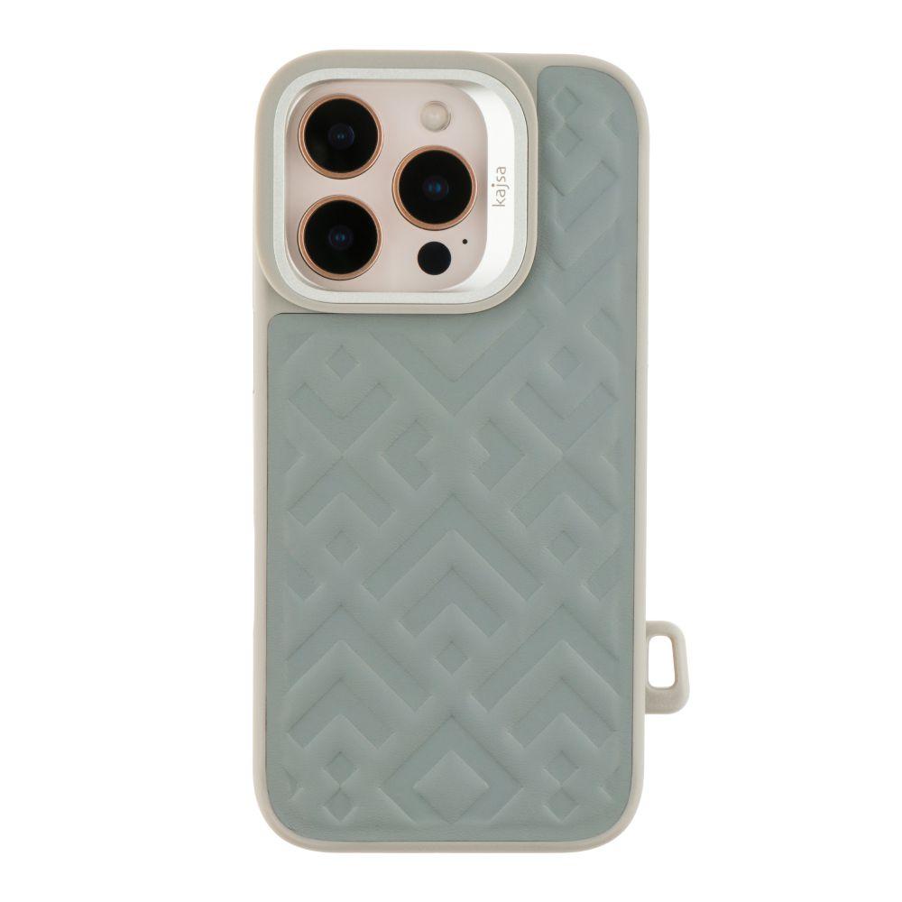 Чохол Kajsa Briquette Collection Rhombus with MagSafe для iPhone 16 Pro Max Колір Light Grey