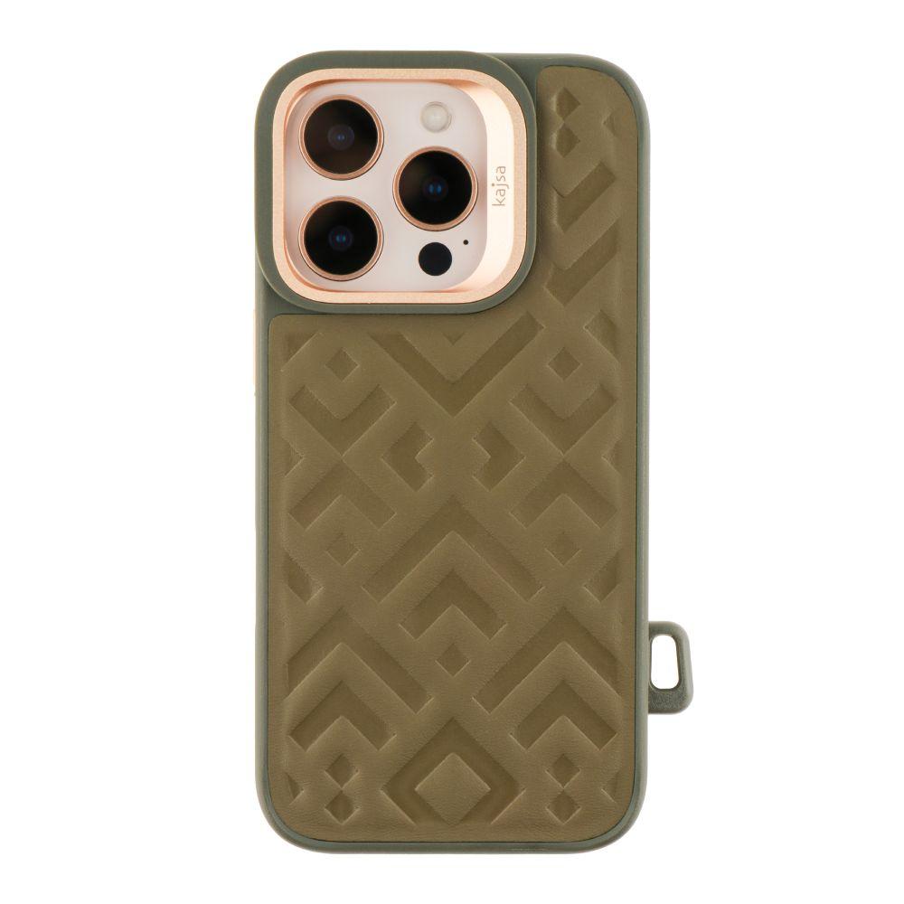 Чохол Kajsa Briquette Collection Rhombus with MagSafe для iPhone 16 Pro Max Колір Olive