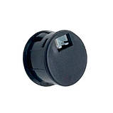 Цифровий вольтметр DC 4-100В LED круглий, автомобільний, червоний, фото 4