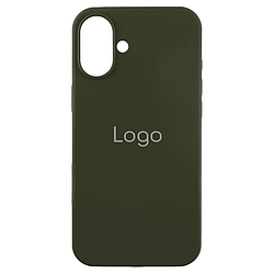 Silicone case for iPhone 16 (71) Dark Green (закритий низ)