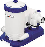 Фільтр-насос картриджний Bestway 58391 (9463 л/год., 350W, тип картриджа "IV", для басейнів об'ємом 1100-62000 л., підключення Ø38