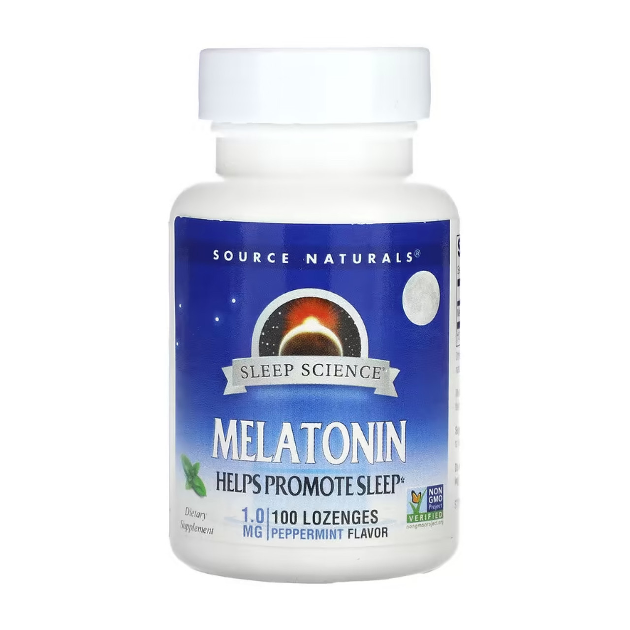 Sleep Science® Melatonin 1mg Peppermint - 100 lozenges (Затерта дата)