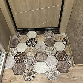 Килимок з ПВХ в передпокій Соти d15