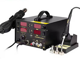 Паяльна станція Yaogong 909D+ фен + паяльник + лабораторний блок живлення (15V-2A) + USB