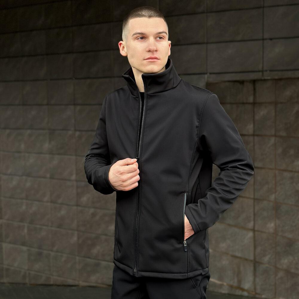Демісезонна Куртка Soft Shell колір Чорний, фото 1