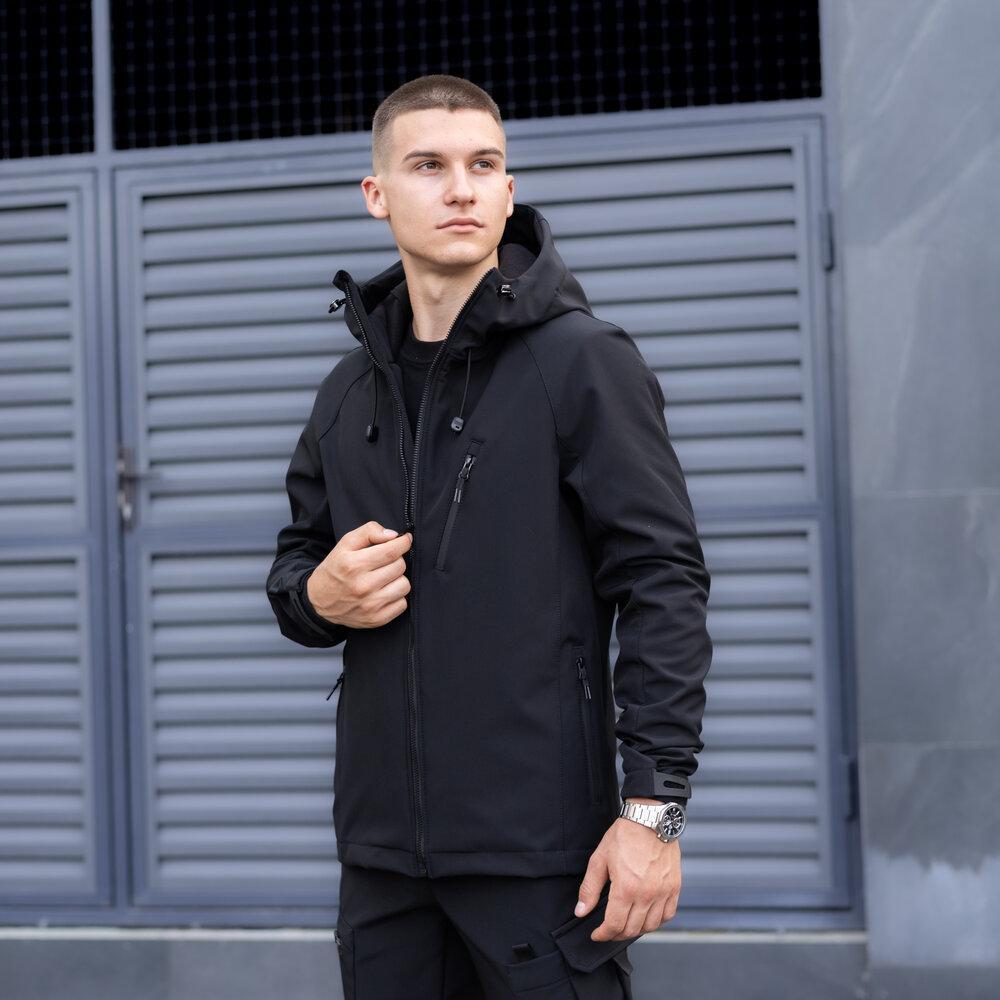Демісезонна Куртка Soft Shell від 0 до +15 колір Чорний, фото 1
