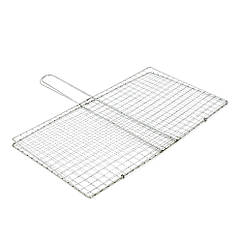 Решітка для гриля, 40х22 см, ручка 15 см, неіржавка сталь (1574746020)