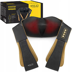 Накидка-масажер 4FIZJO Shiatsu Pro+ для шиї та спини Black/Gold (P-5907739312358), фото 1