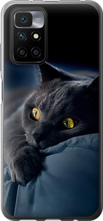Чехол на Xiaomi Redmi 10 Дымчатый кот "825u-2488-5939"