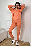 Трикотажний спортивний костюм для вагітних та годуючих абрикосовий S, фото 6