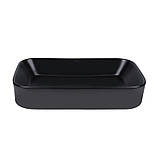 Комплект Qtap Scorpio: Раковина накладна прамокутна 550х390х120 мм Matt Black + Донний клапан PU03, фото 3