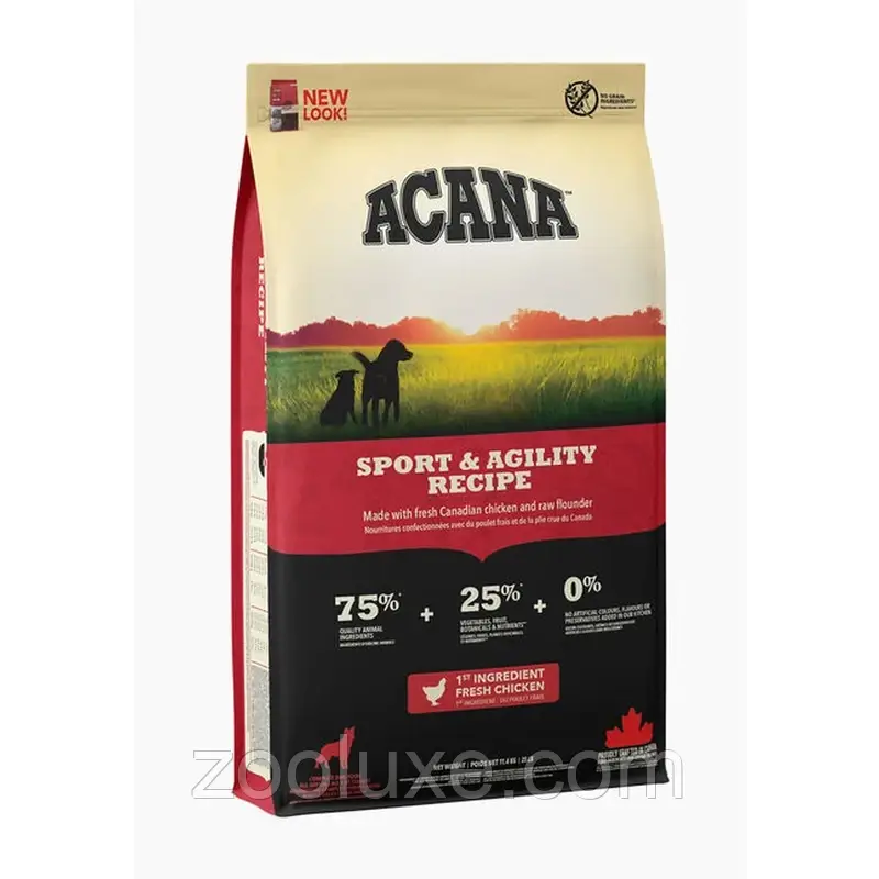Acana Sport & Agility Recipe 11,4 кг сухой корм для взрослих активних собак Акана Спорт Аджилити