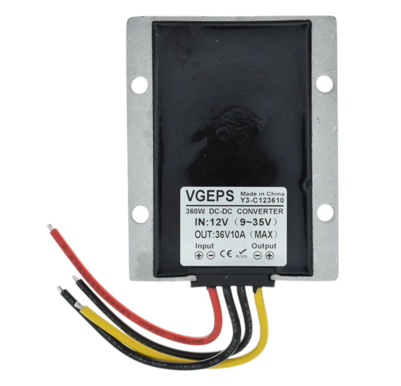 Підвищуючий перетворювач VGEPS DC 9V to 36V 10A (Y2-C122810), з радіатором, для РЕБ