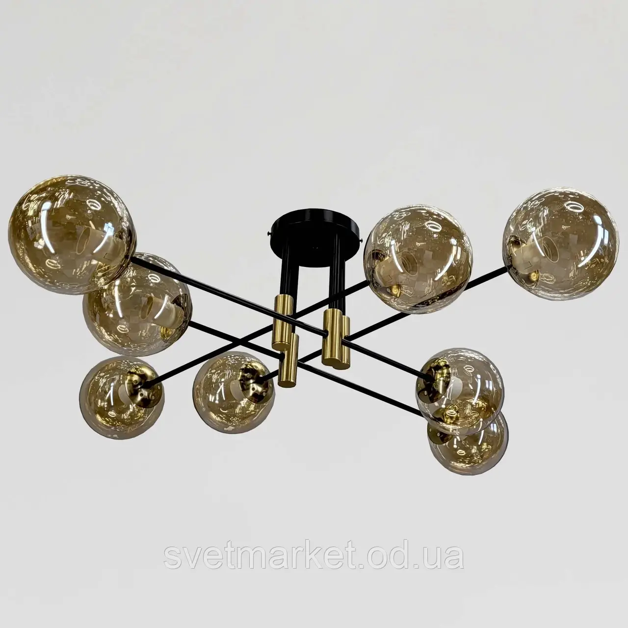 Сучасна стельова люстра з плафонами 7027/8, фото 1
