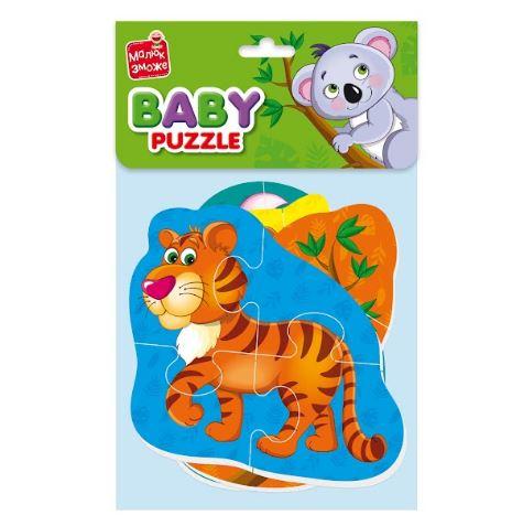 Пазли Baby puzzle Тигреня та друзі: тигр, коала, носоріг, кенгуру 4 шт