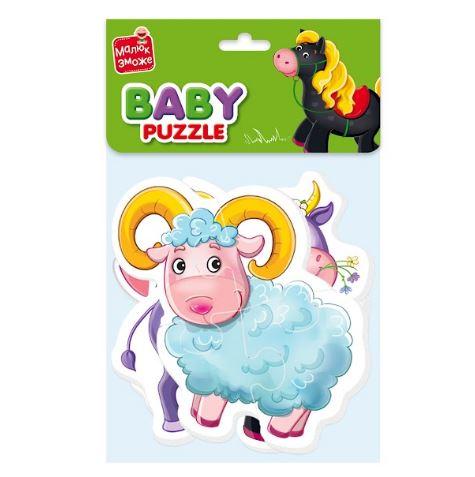 Пазли Baby puzzle Ферма: корова, кінь, коза, свиня 4 шт