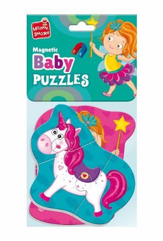 Пазли магнітні Baby puzzle Фея та єдиноріг 2 шт