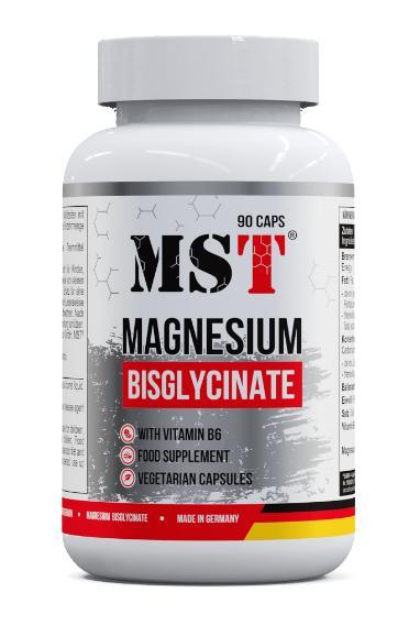Магній MST Magnesium Bisglycinate with Vitamin B6 90 капсул