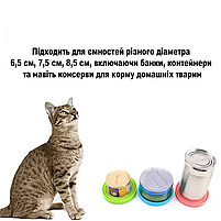 Силіконова кришка для консервних та звичайних банок 3 в 1, багаторазова, харчова, салатова 29297, фото 7
