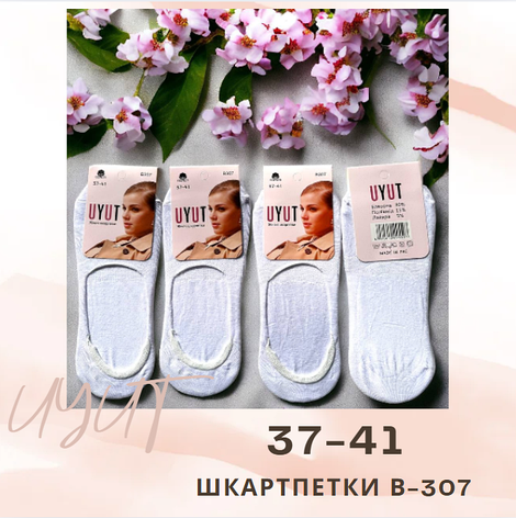 Легкі та комфортні жіночі шкарпетки Затишок 37-41. Короткі.Слідки YU227, фото 1