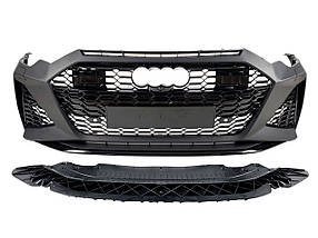 Передній бампер ( в стилі RS6 ) Avant на Audi A6 C8 2018-2023 року