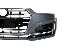 Передній бампер ( в стилі S5 ) V2 на Audi A5 B9 2016-2020 року, фото 4