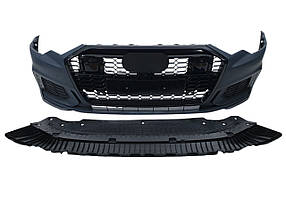 Передній бампер ( в стилі S6 ) на AUDI A6 C8 2018-2023 року