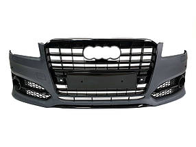 Передній бампер ( в стилі S8 ) Black
 на Audi A8 D4 2014-2017 року
