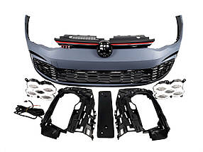 Передній бампер ( стиль GTI ) на Volkswagen Golf VIII 2020-2024 року