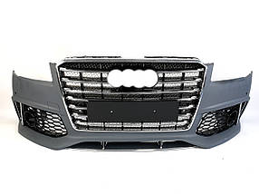 Передній бампер ( стиль W12 ) CB на Audi A8 D4 2014-2017 року