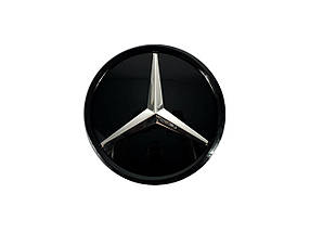 Логотипи Chrome Black скляний ( муляж дистроніка ) на мерседес C-клас W205 2014-2018 року