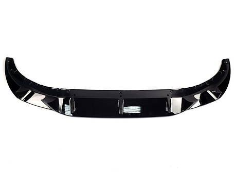 Губа ( переднього бампера ) Чорний глянець V1 на бмв 7 Series G11 / G12 2019-2023 року, фото 1