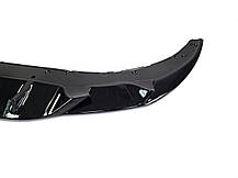 Губа ( переднього бампера ) Чорний глянець V1 на бмв 7 Series G11 / G12 2019-2023 року, фото 4