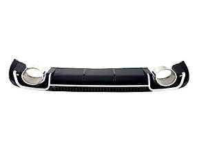 Дифузор ( заднього бампера ) Black Silver / Chrome Pipe ( в стилі RS3 ) Hatchback на Audi A3 8V 2012-2016 року