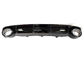 Дифузор ( заднього бампера ) Full Black / Chrome Pipe ( в стилі RS6 ) на Audi A6 C7 2011-2014 року